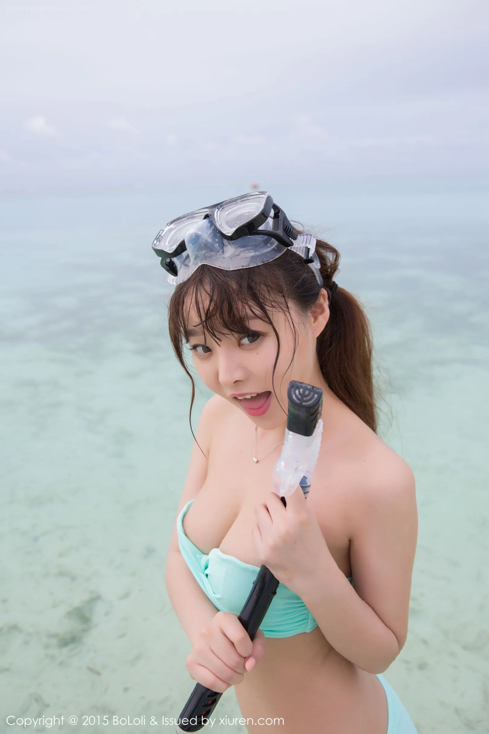 [Câu lạc bộ Polo BoLoli]VOL.049 Liu Youqi Sevenbaby - Buổi chụp ảnh tại bãi biển Maldives: Những bức ảnh ướt át và hoang dã - 37