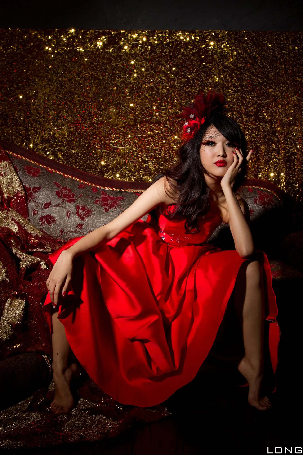 [Phiên bản đặc biệt BEAUTYLEG] Buổi chụp ảnh tại studio: Jill Yu Fuyu - Bộ ảnh cưới màu đỏ - 18